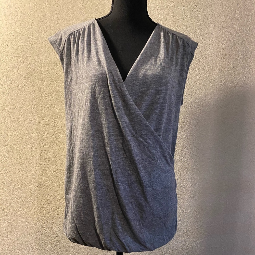 NWOT Grey cross front top